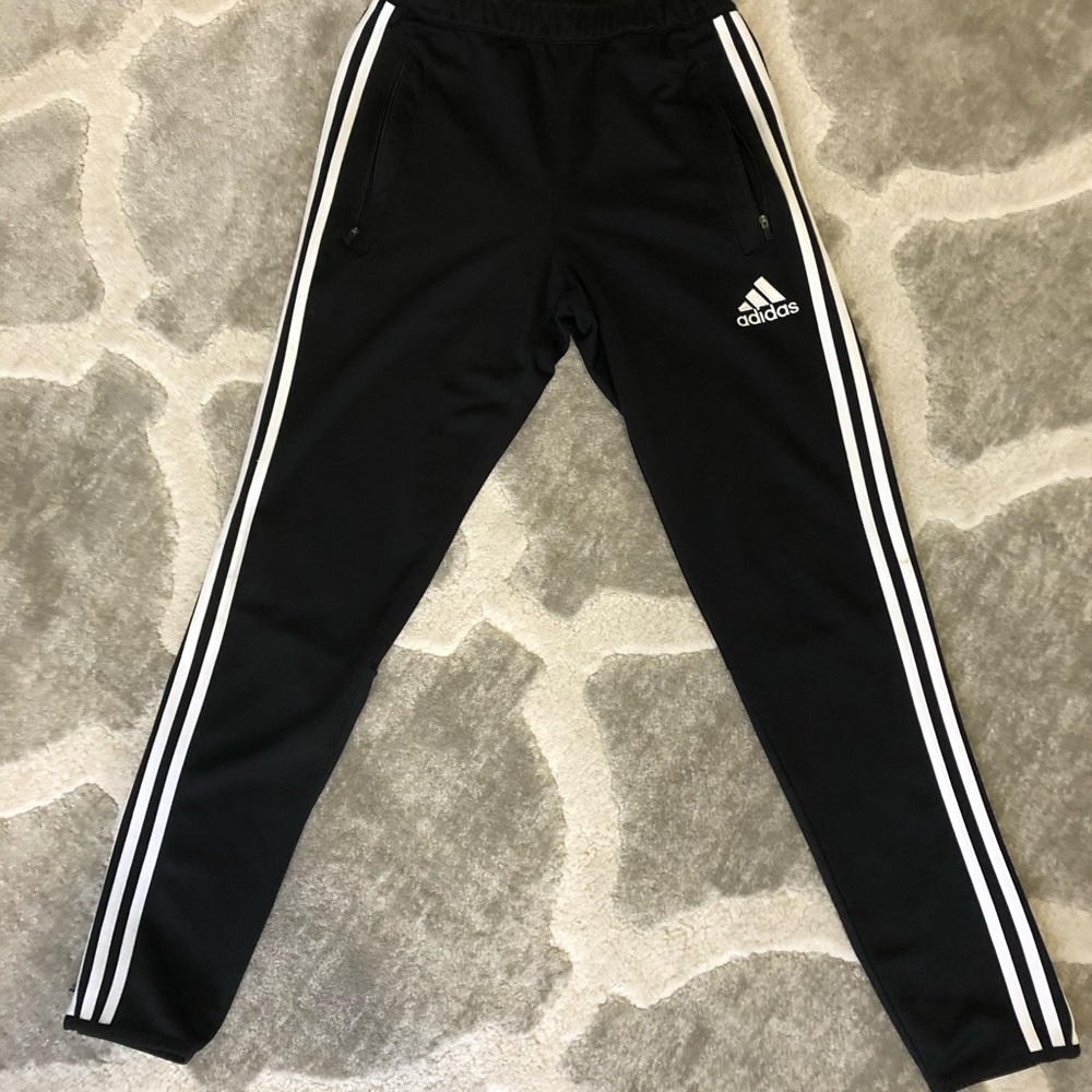 Mens Adidas 3 Stripes Soccer slim pants